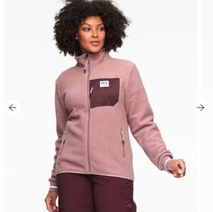 Kari Traa Rothe Midlayer Fleece Full Zip Jacket Large Pink